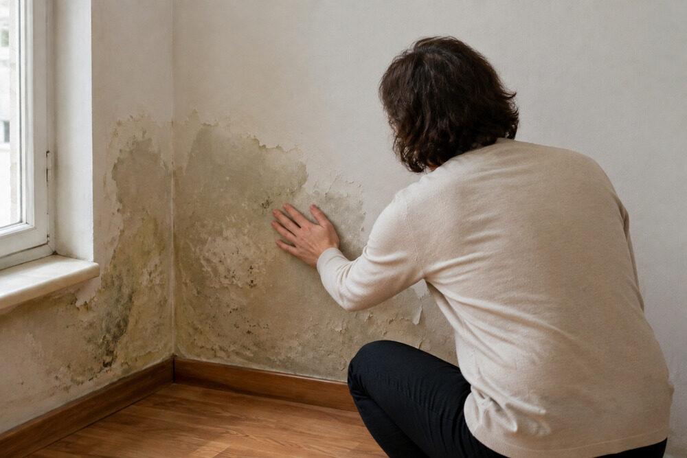 pintura levantada de la pared